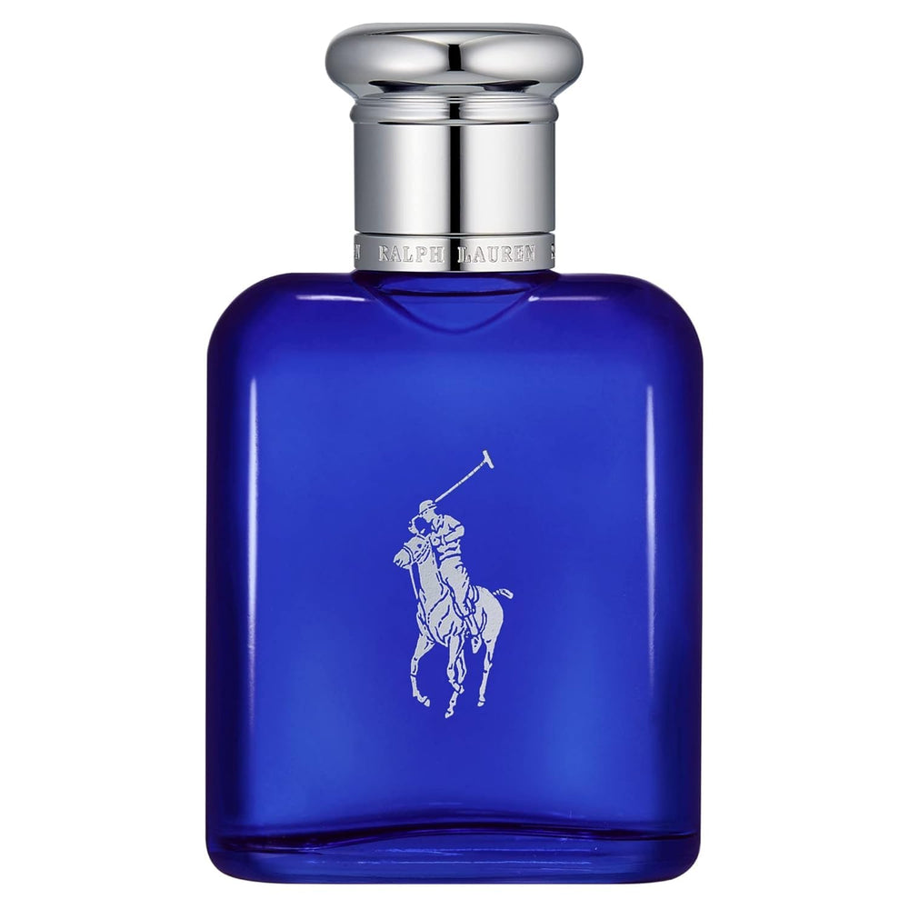 Ralph Lauren Polo Blue bottle closeup showing the royal blue finish for daily freshness