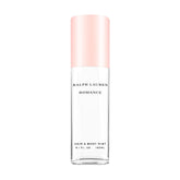 Ralph Lauren Romance hair mist on pulse points for long-lasting floral aroma.