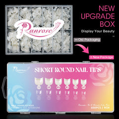 Ranrose 12-size nail tip box grid for quick size matching