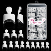 Ranrose box of white French nail tips, easy storage and quick access for DIY nails.