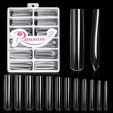 Ranrose XXXL clear long square nail tips for quick DIY extensions