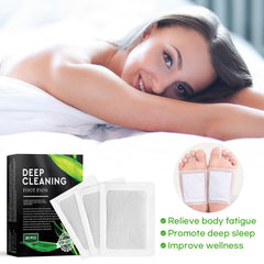 Rantherm foot patch in box showing bamboo-ginger ingredients for at-home use.