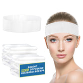 RAQEHO disposable spa headband in packaging keeps hair away during cleansing
