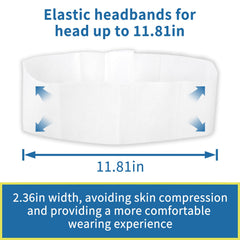 RAQEHO elastic soft nonwoven headband fits securely for comfortable skincare
