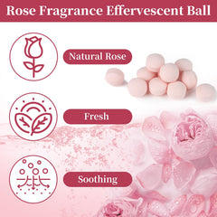 RAQEHO Rose Soak Ball dissolving action releases oils for a gentle soak