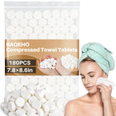RAQEHO toalla comprimida compacta, ideal para viajar y limpieza rápida.
