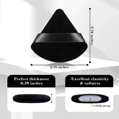 rareius triangular puff circle side designed for precise placement on cheeks and forehead