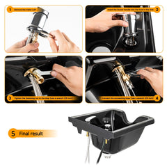 RARELEMON beauty salon spray hose in chrome supports flexible reach for thorough cleansing.