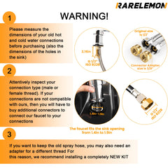 RARELEMON vacuum breaker kit in chrome enhances safe, spill-free operation during service.