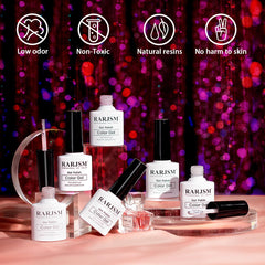 RARJSM gel neutro con purpurina iridiscente para uñas brillantes