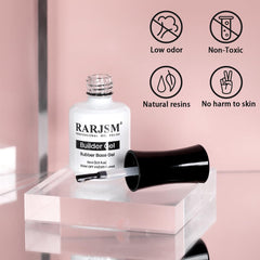 RARJSM quick extension gel swatch showing easy length control