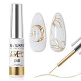 RARJSM metallic nail art gel liner bronze gold bottle highlights a luxe manicure
