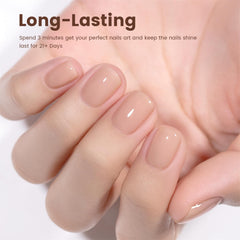 RARJSM Sheer jelly gel polish 15ml with a translucent pink glaze.