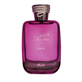 RASASI Hawas Diva bottle close-up for evening wear inspiration.