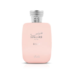 Rasasi Hawas Eclat perfume box display, ideal for gifting on special occasions