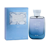 RASASI Hawas Ice for Men bottle close-up highlights crisp top notes and premium scent