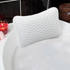 Almohada de baño Rasenoo con ventosas fuertes para fijación estable en la bañera.