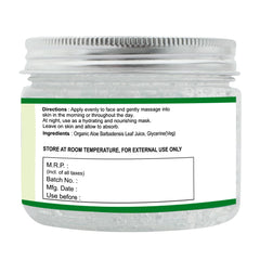 Aplicación del gel de Aloe Vera Raslok en el rostro para hidratación ligera.