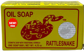 Rattlesnake Oil Soap bar featuring minerals for balanced skin.