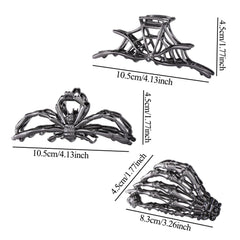 RAUIMOUR skeleton hand hair clip; dramatic accessory for party hairstyles