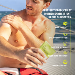 Raw Elements zinc no nano, protección mineral segura para la piel.