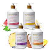 RAW SUGAR Lemon Sugar hand wash bottle for refreshing cleanse and hydrated hands.