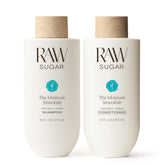 RAW SUGAR The Moisture Smoothie shampoo bottle highlighting coconut oil hydration for dry hair
