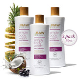 RAW SUGAR Pineapple Maqui Berry Reviver bottle front — tropical cleansing for refreshed skin