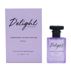 RawChemistry Delight bottle front view, elegant design for daily wear.