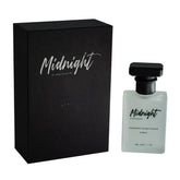 RawChemistry Midnight bottle front for a masculine fragrance experience.