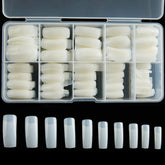 RayanWay tips uñas acrílicas media cubierta para uñas artificiales con look natural