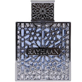 Rayhaan Aquatica front bottle on white background, gift-ready summer scent.