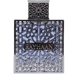 Rayhaan Aquatica front bottle on white background, gift-ready summer scent.