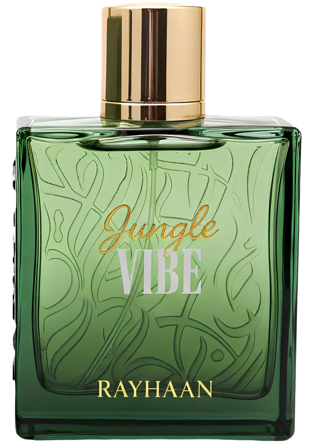 Rayhaan Jungle Vibe bottle with embossed jungle design for all-day fresh appeal.