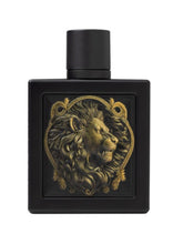 RAYHAAN Lion bottle front shows bold, modern masculinity for confident daytime wear