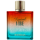Rayhaan Tropical Vibe bottle front showcases a vibrant, lasting fragrance for everyday wear.
