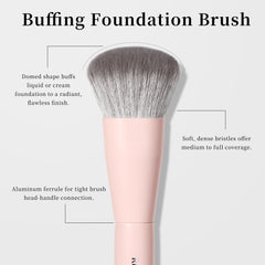 Real Perfection brush head is hand-cut for precise blending around contours