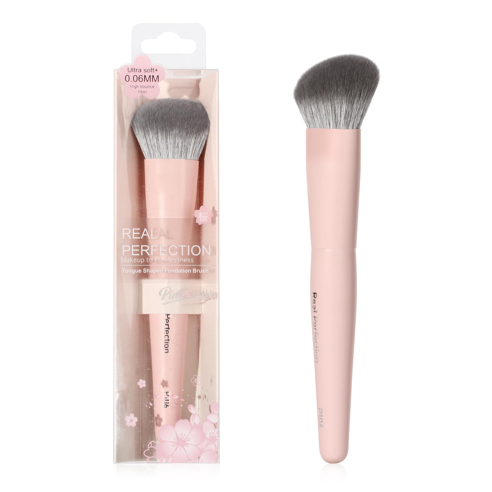 Real Perfection Contoured Foundation Brush angle shot for seamless blending.