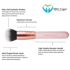 Real Perfection eyeshadow brush in pink for precise color placement