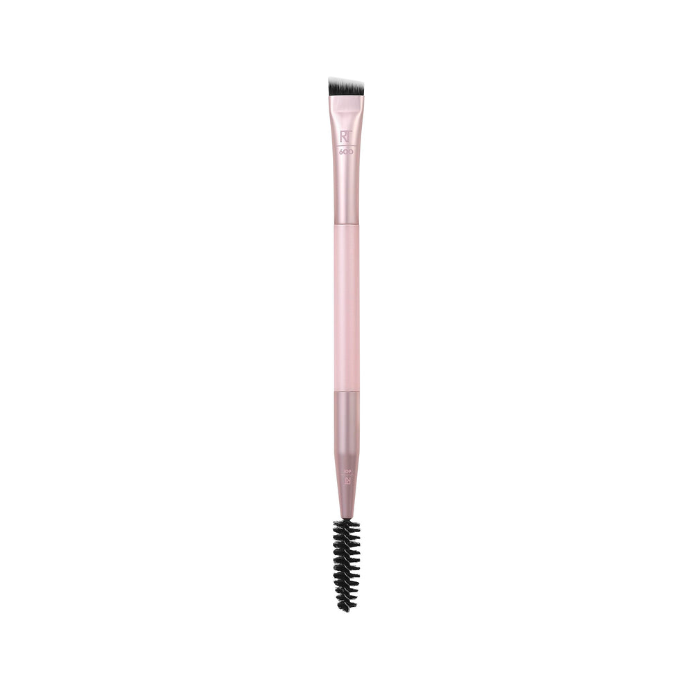 Real Techniques dual-ended brow brush with spoolie and liner for precise shaping