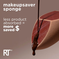 Real Techniques Makeupsaver Sponge works with liquid and cream foundations and concealers.