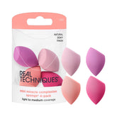 Real Techniques Mini Miracle Complexion Sponge pack shot, ideal for travel and quick touch-ups.