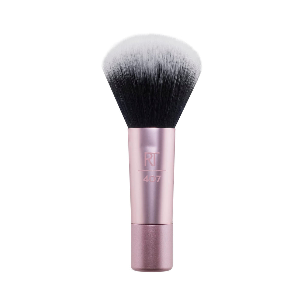 Real Techniques Mini Multitask Brush front view for precise powder application on the go