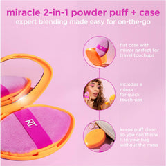 Real Techniques orange-side sponge blends liquid and cream formulas smoothly