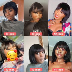 Rebasar glueless bob wig with cap and gift for easy wear.