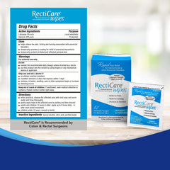 Recticare toallitas anorrectales medicadas para uso discreto en cualquier lugar