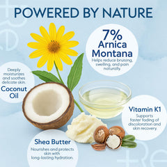 Recuren Plus with Vitamin K1 Arnica on skin for bruise appearance support.
