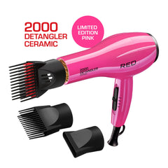 Red by Kiss 2000 pink side view highlighting compact design for easy storage