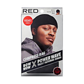 Durag Bow Wow de Red by Kiss, vista frontal para ondas definidas.