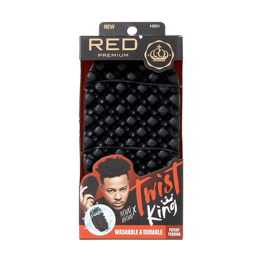 Red by Kiss Bowwow Twist King brush with ergonomic grip for precise Afro curl styling.